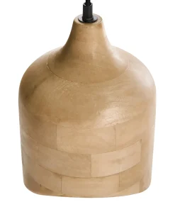 Outlet Beliani Lampadario PANDU Legno di mango chiaro Marrone