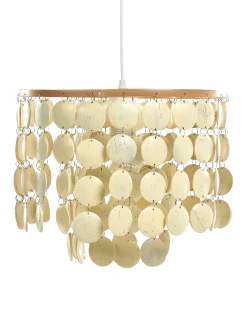 Sale Beliani Lampadario PARANGI Guscio di cocco chiaro Beige