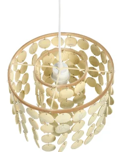 Sale Beliani Lampadario PARANGI Guscio di cocco chiaro Beige