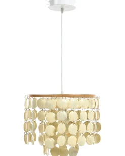 Sale Beliani Lampadario PARANGI Guscio di cocco chiaro Beige
