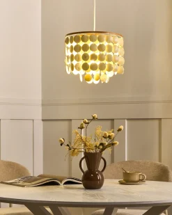 Sale Beliani Lampadario PARANGI Guscio di cocco chiaro Beige