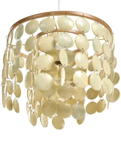 Sale Beliani Lampadario PARANGI Guscio di cocco chiaro Beige