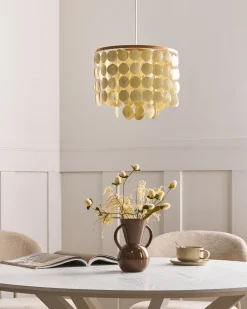Sale Beliani Lampadario PARANGI Guscio di cocco chiaro Beige
