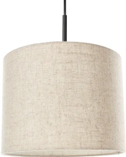 Discount Beliani Lampadario PARGUAZA Lino chiaro Beige