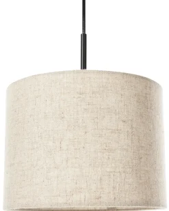 Discount Beliani Lampadario PARGUAZA Lino chiaro Beige