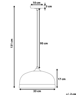 Best Beliani Lampadario PARINA Metallo Nero Bianco Ottone Nero