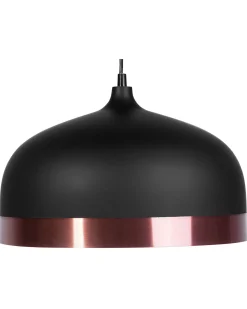 Best Beliani Lampadario PARINA Metallo Nero Bianco Ottone Nero