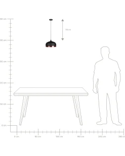 Best Beliani Lampadario PARINA Metallo Nero Bianco Ottone Nero