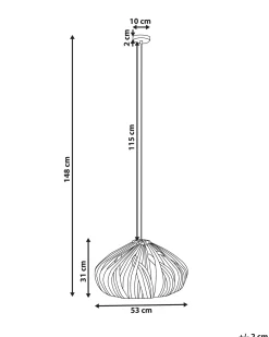 Discount Beliani Lampadario PASOS Giacinto d'acqua Naturale Naturale Nero
