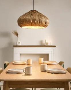 Discount Beliani Lampadario PASOS Giacinto d'acqua Naturale Naturale Nero
