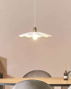Discount Beliani Lampadario PHILS Metallo Bianco Bianco Ottone