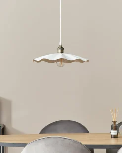 Discount Beliani Lampadario PHILS Metallo Bianco Bianco Ottone