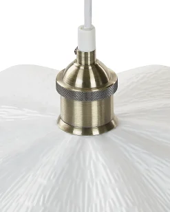 Discount Beliani Lampadario PHILS Metallo Bianco Bianco Ottone
