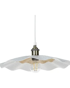Discount Beliani Lampadario PHILS Metallo Bianco Bianco Ottone