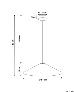 Sale Beliani Lampadario PORONGOS Cartapesta Bianco