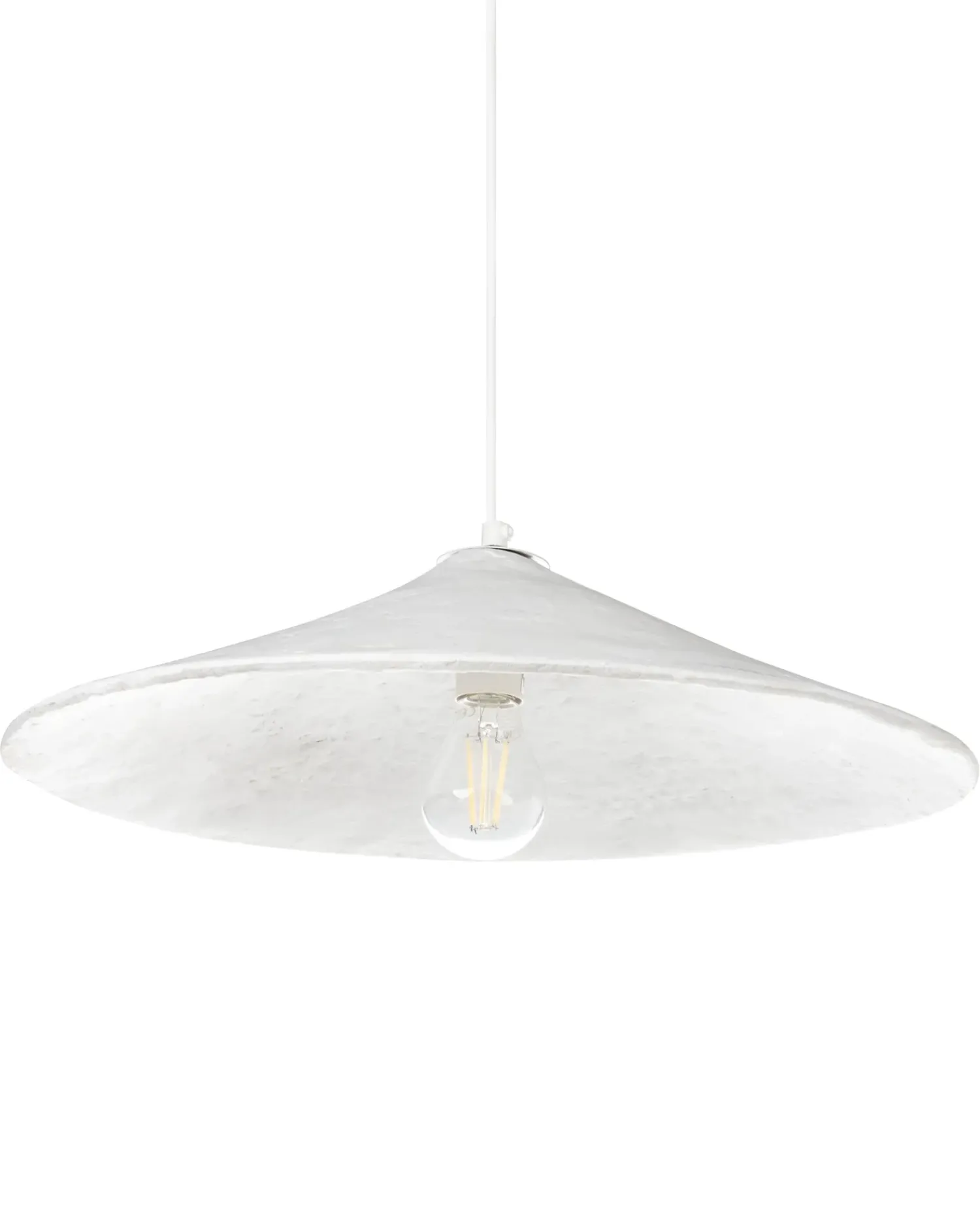 Sale Beliani Lampadario PORONGOS Cartapesta Bianco