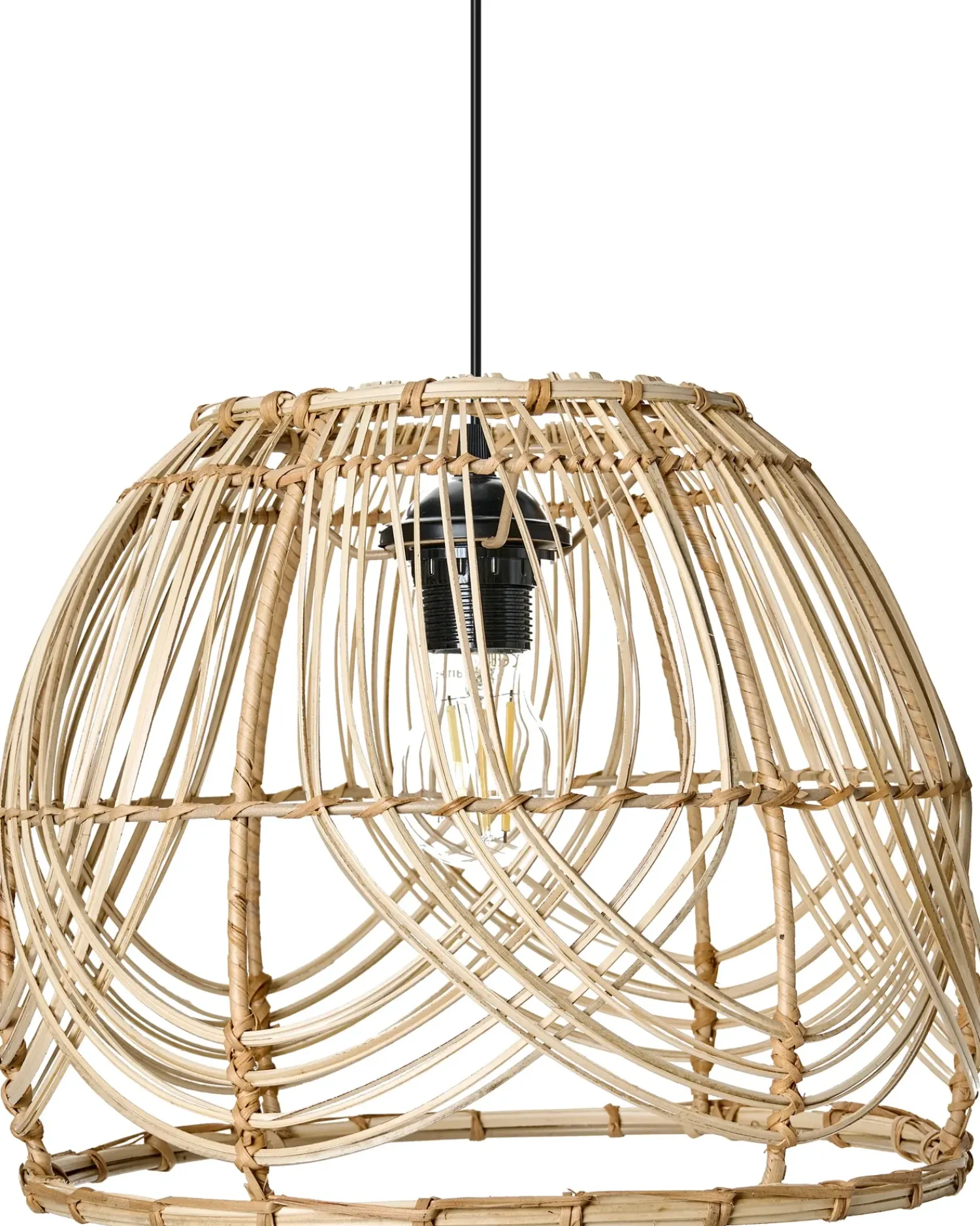 Outlet Beliani Lampadario POSTRERO Rattan Naturale