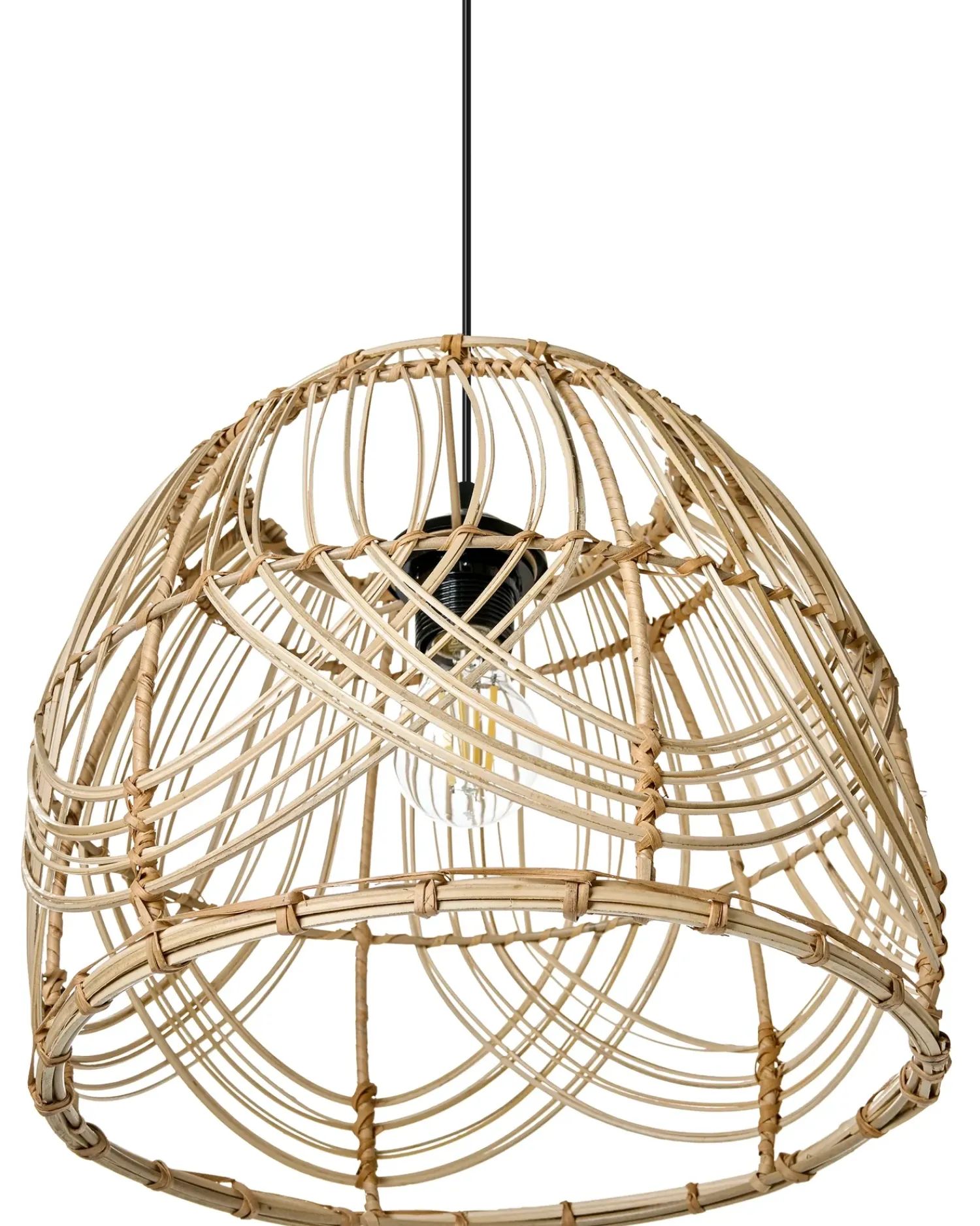 Outlet Beliani Lampadario POSTRERO Rattan Naturale
