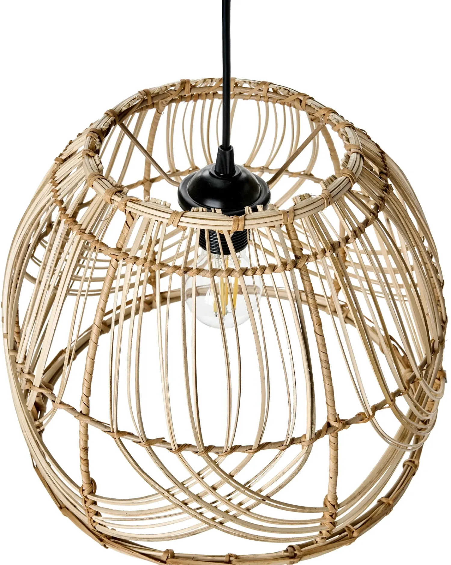 Outlet Beliani Lampadario POSTRERO Rattan Naturale