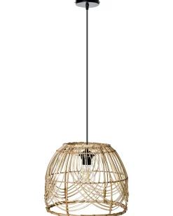 Outlet Beliani Lampadario POSTRERO Rattan Naturale