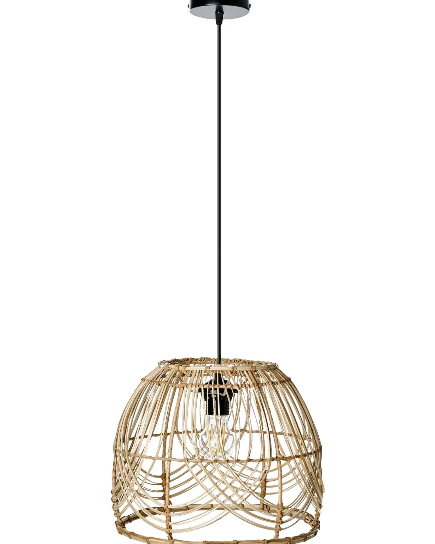 Outlet Beliani Lampadario POSTRERO Rattan Naturale