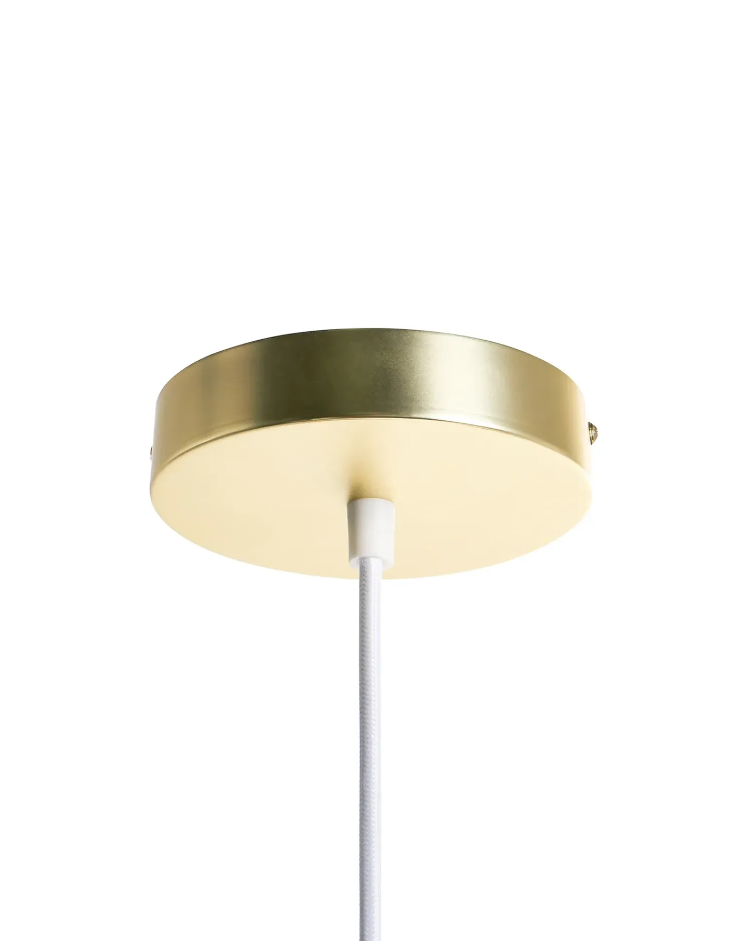 Clearance Beliani Lampadario PUNGWE Tessuto Bianco Bianco Oro