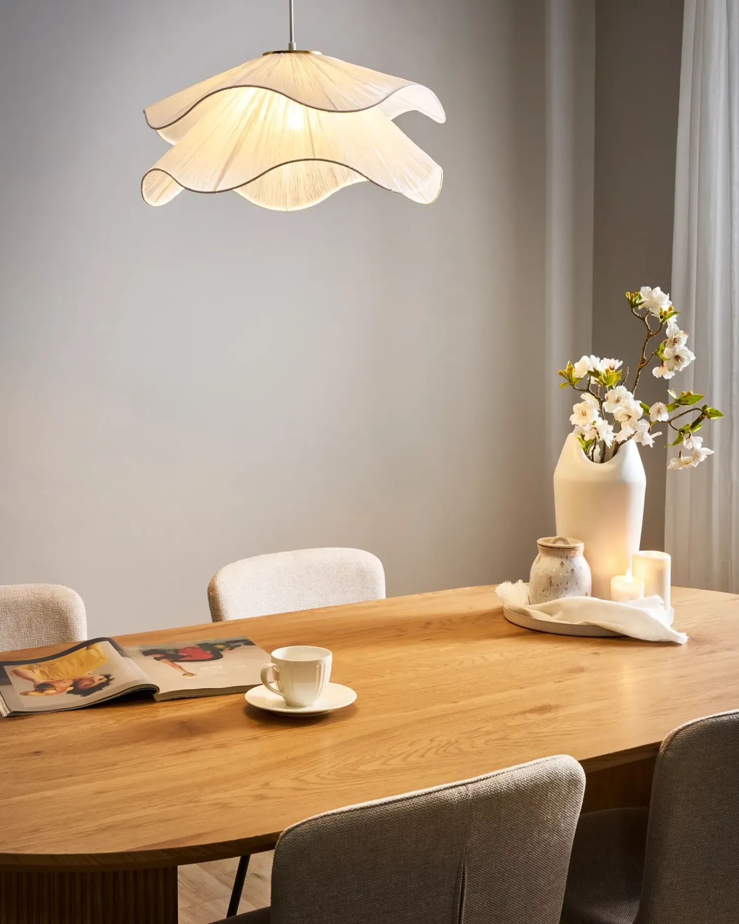 Clearance Beliani Lampadario PUNGWE Tessuto Bianco Bianco Oro