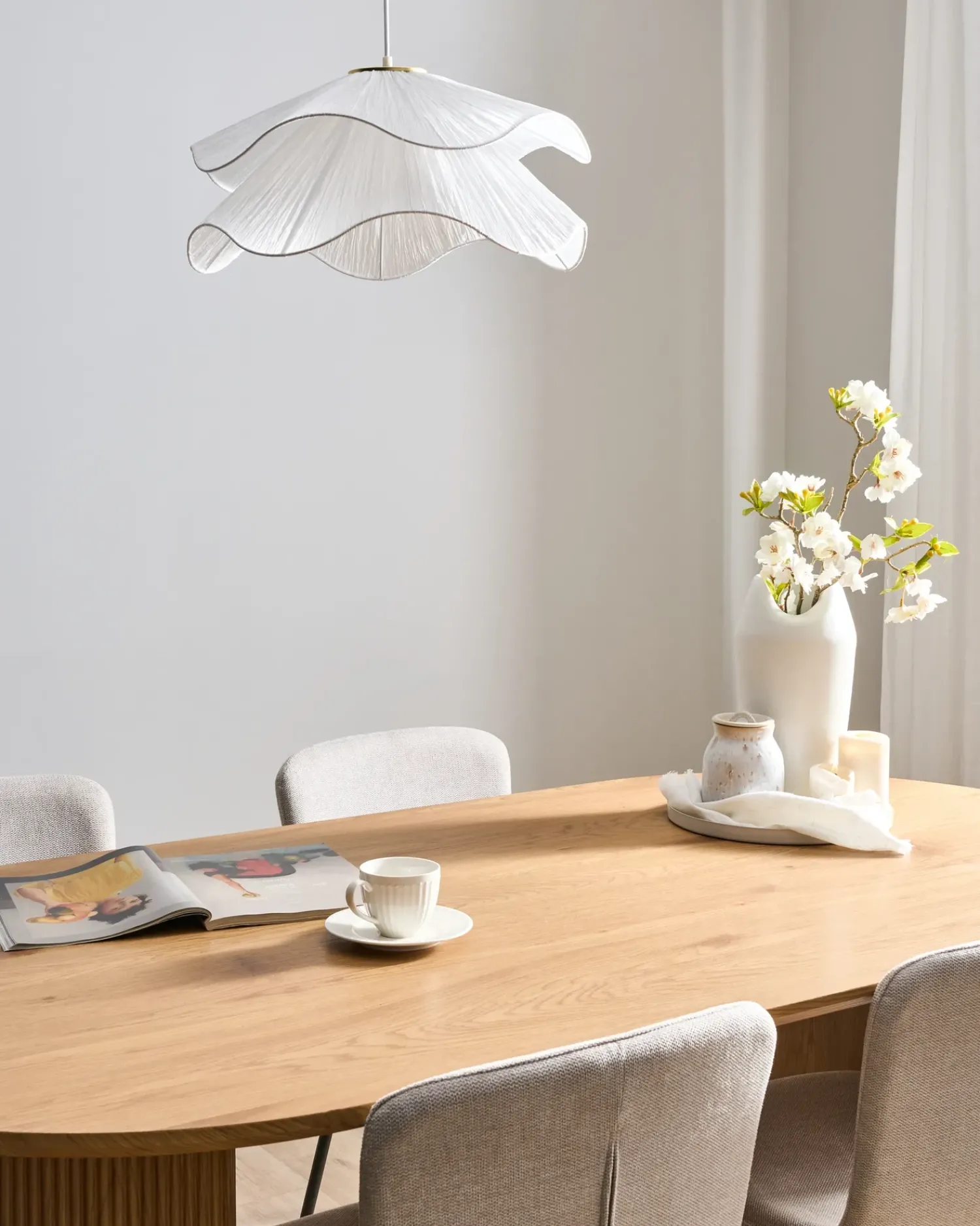 Clearance Beliani Lampadario PUNGWE Tessuto Bianco Bianco Oro