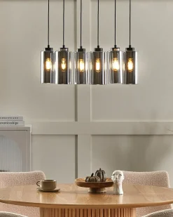 Clearance Beliani PURIRI Vetro Grigio Grigio Nero