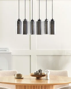 Clearance Beliani PURIRI Vetro Grigio Grigio Nero