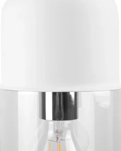 Clearance Beliani Lampadario PURUS Vetro Bianco Bianco Trasparente