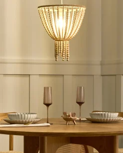 Sale Beliani Lampadario PUSWELI Legno chiaro Marrone