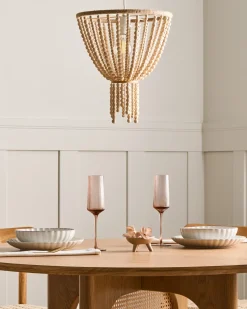 Sale Beliani Lampadario PUSWELI Legno chiaro Marrone