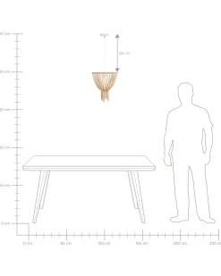 Sale Beliani Lampadario PUSWELI Legno chiaro Marrone