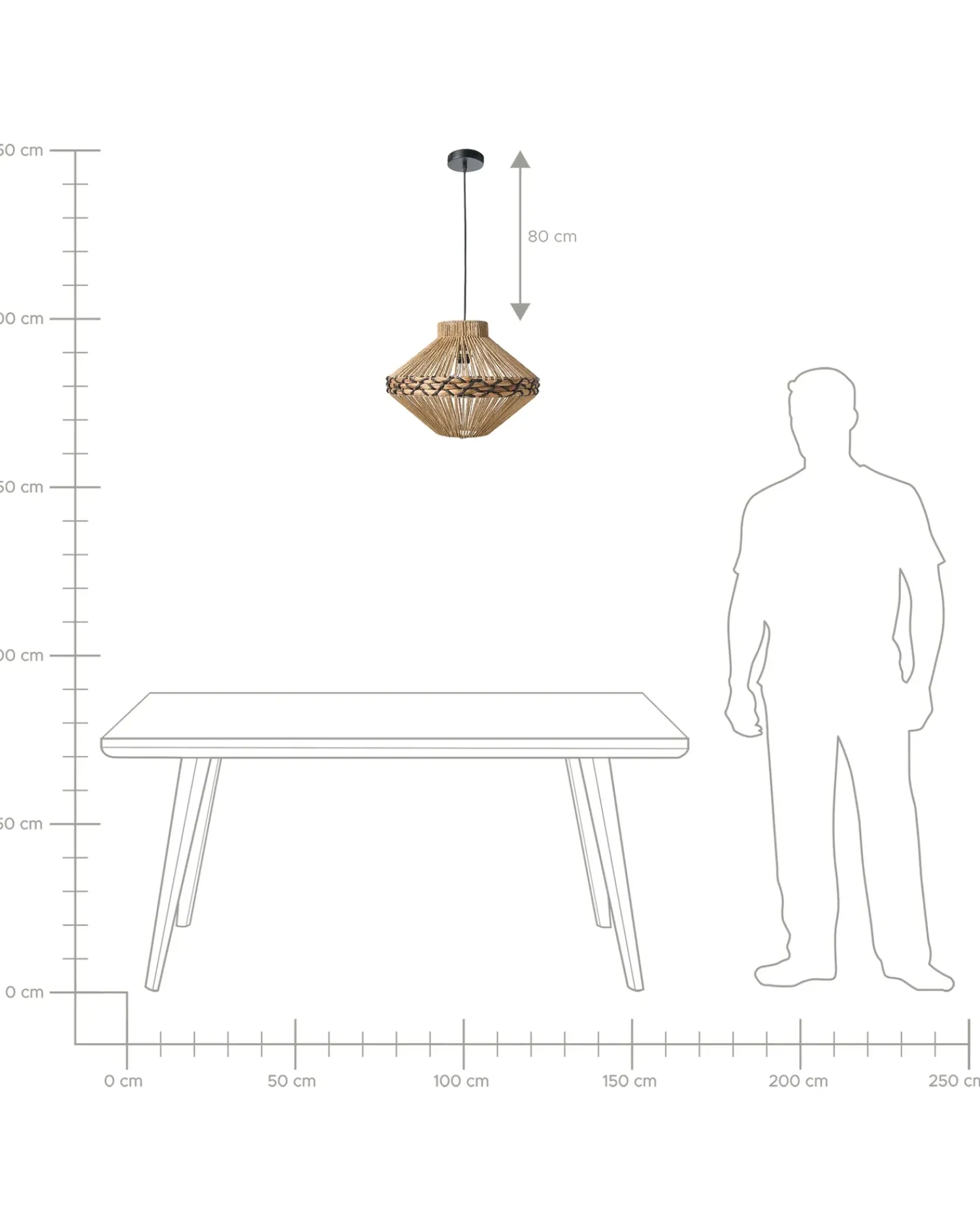 Clearance Beliani Lampadario RABACCA Corda di carta Naturale