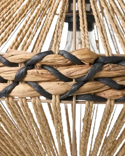Clearance Beliani Lampadario RABACCA Corda di carta Naturale