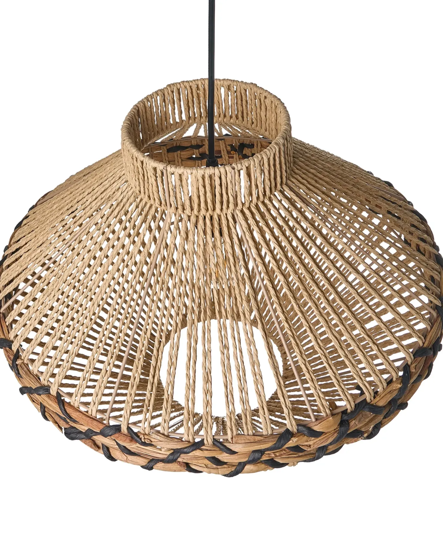 Clearance Beliani Lampadario RABACCA Corda di carta Naturale