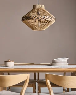 Clearance Beliani Lampadario RABACCA Corda di carta Naturale