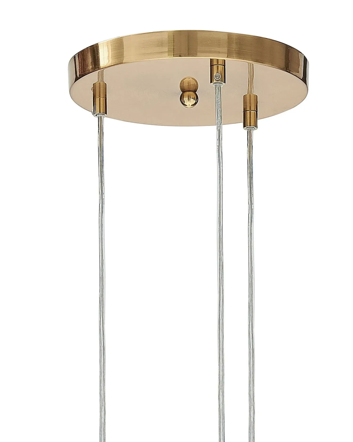 Beliani Lampadario RALFES Vetro Ottone Ottone Trasparente