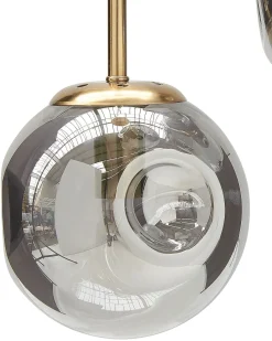 Beliani Lampadario RALFES Vetro Ottone Ottone Trasparente
