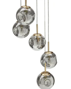 Clearance Beliani Lampadario RALFES Vetro Ottone Ottone Trasparente