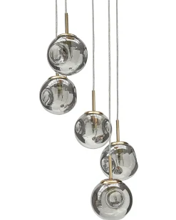Clearance Beliani Lampadario RALFES Vetro Ottone Ottone Trasparente