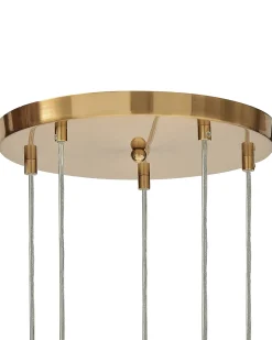 Clearance Beliani Lampadario RALFES Vetro Ottone Ottone Trasparente