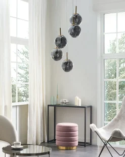 Clearance Beliani Lampadario RALFES Vetro Ottone Ottone Trasparente