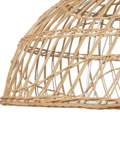 Beliani Lampadario RAVINE Rattan Naturale Marrone