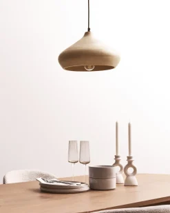 New Beliani Lampadario RAWI Legno di mango chiaro Marrone
