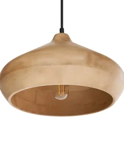 New Beliani Lampadario RAWI Legno di mango chiaro Marrone