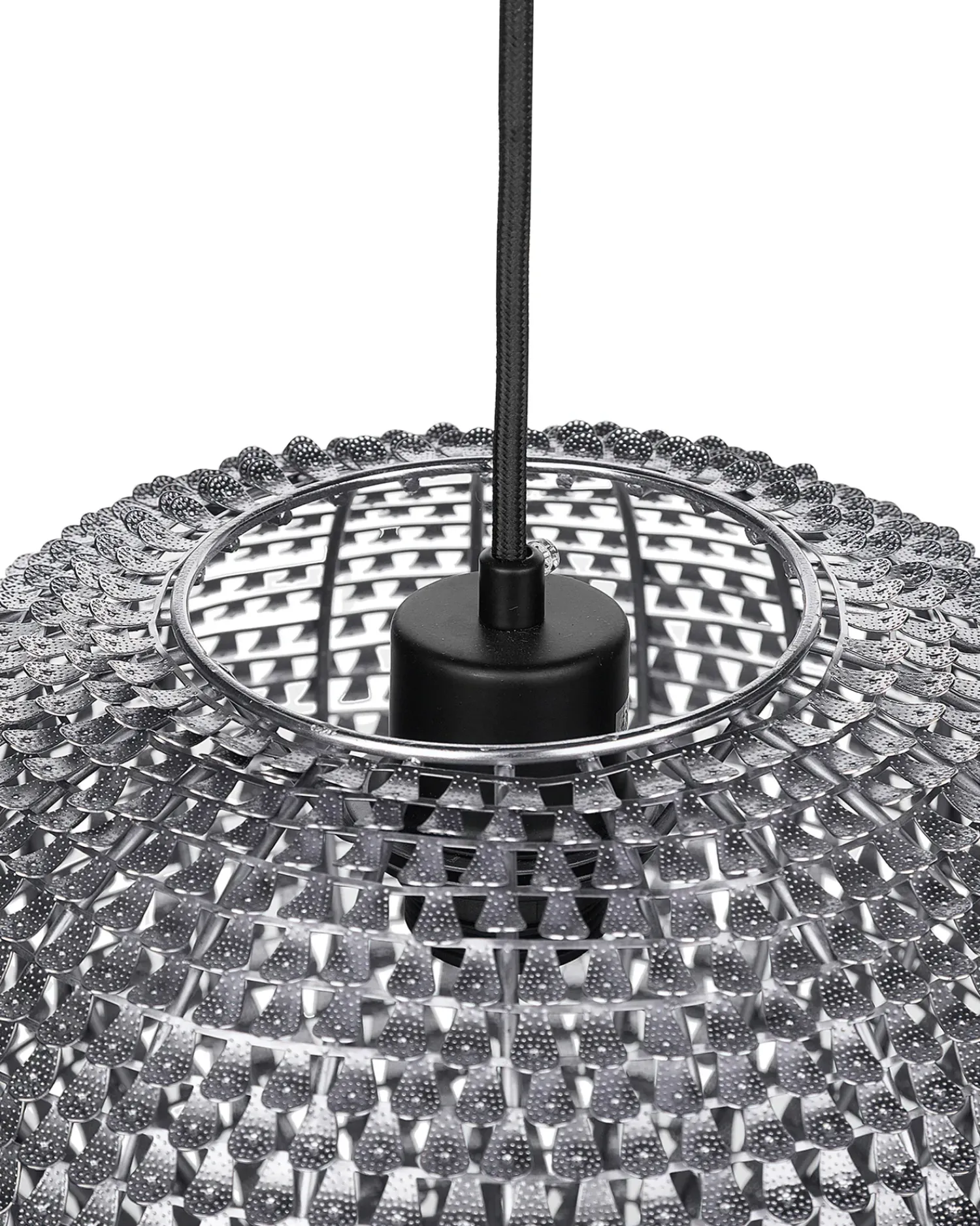 Beliani Lampadario REINE Metallo Argento