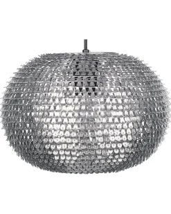 Beliani Lampadario REINE Metallo Argento