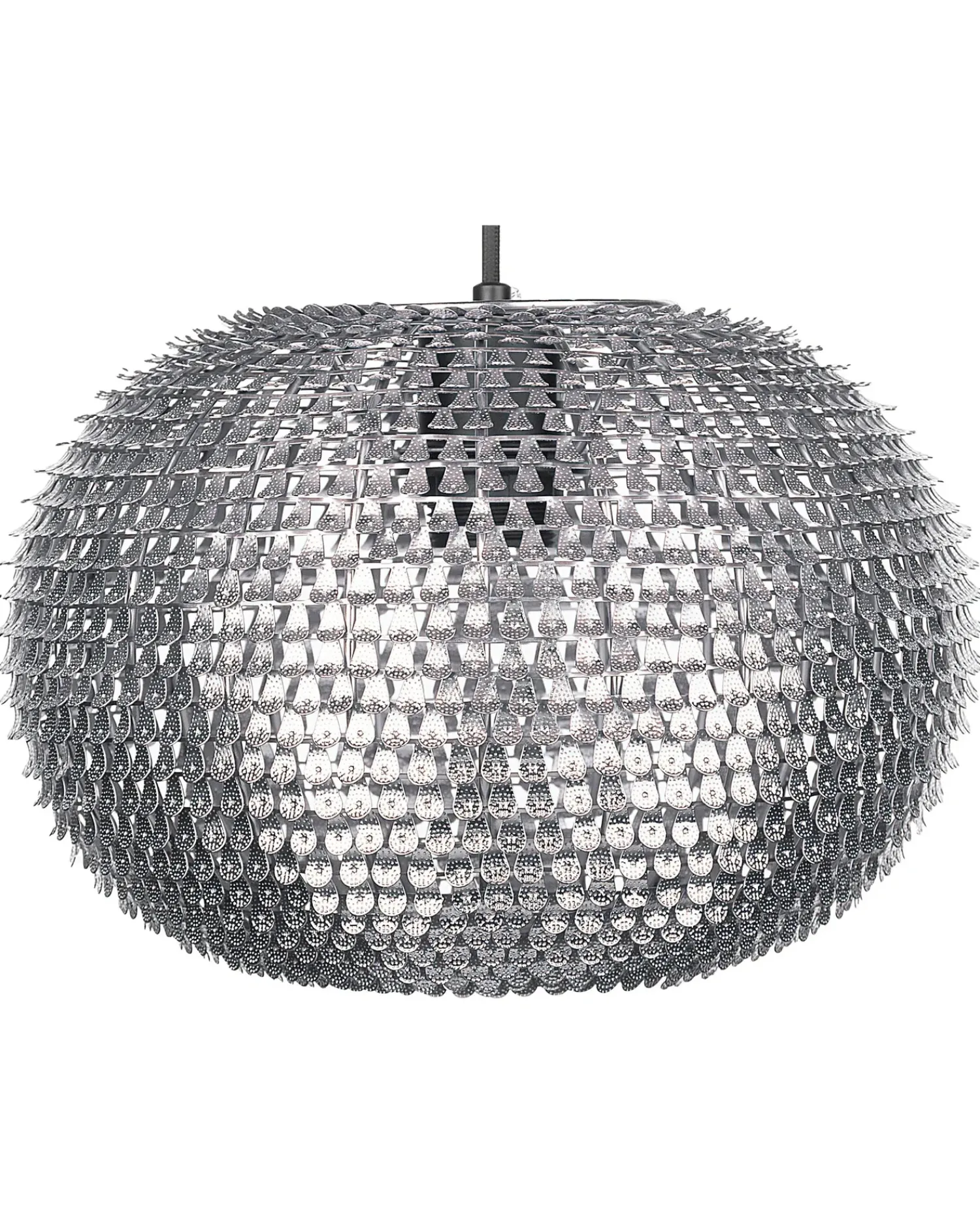 Beliani Lampadario REINE Metallo Argento